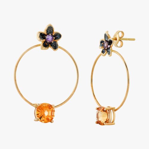 Adele Citrine Periwinkle Hoops