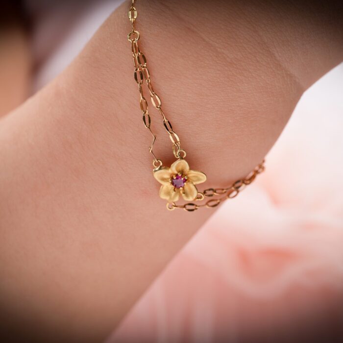 Baby Carnelian Periwinkle Bracelet