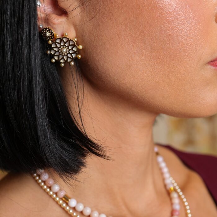 Opal Beads Periwinkle Necklace