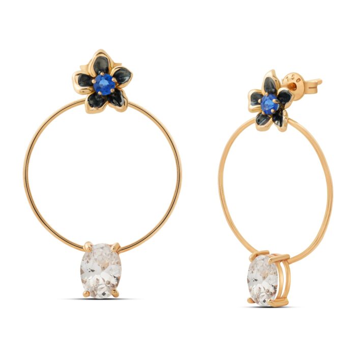 Adele Moonstone Periwinkle Hoops