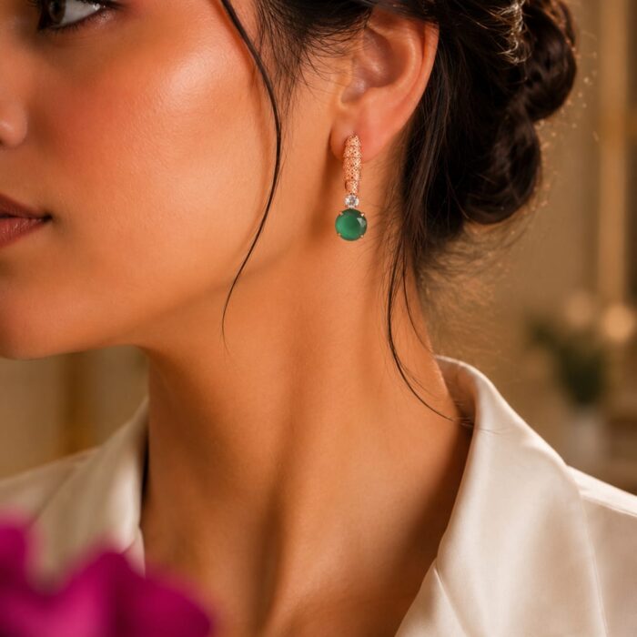 Palm Onyx Classic Earrings
