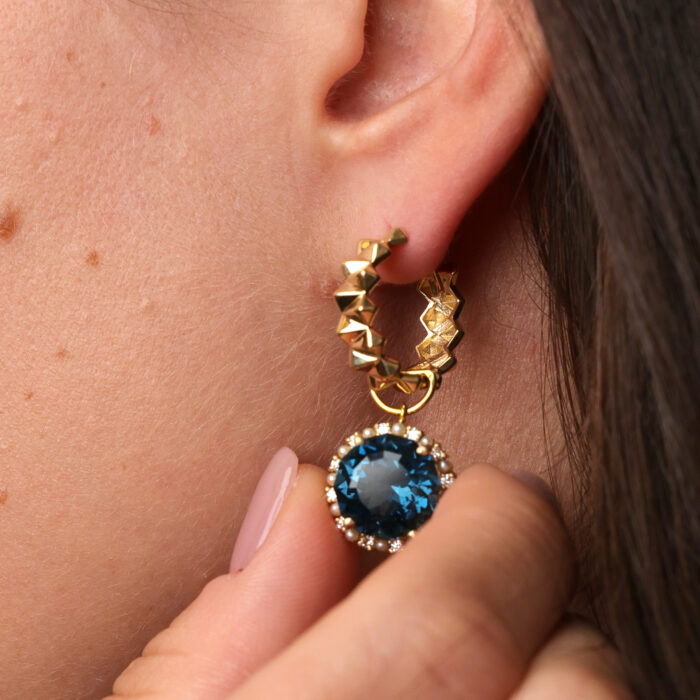 Aurora Trapizoidal Hoop Earrings