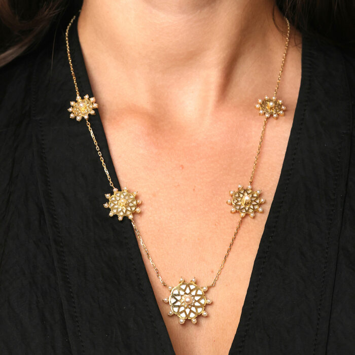 Statement Pearl and Mother of Pearl Necklace