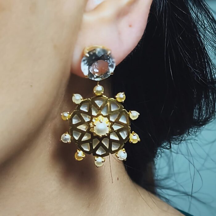 Aquamarine Statement Drop Earrings