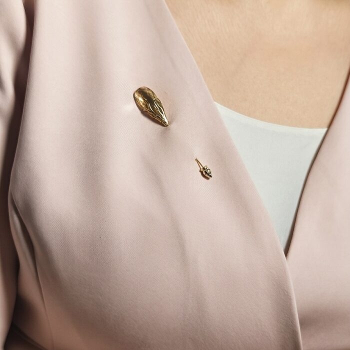 Classic Yellow Diamond Pin Brooch