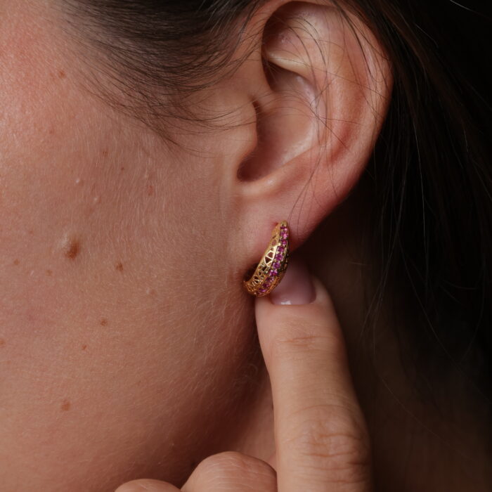 Classic Pink Sapphire Earrings