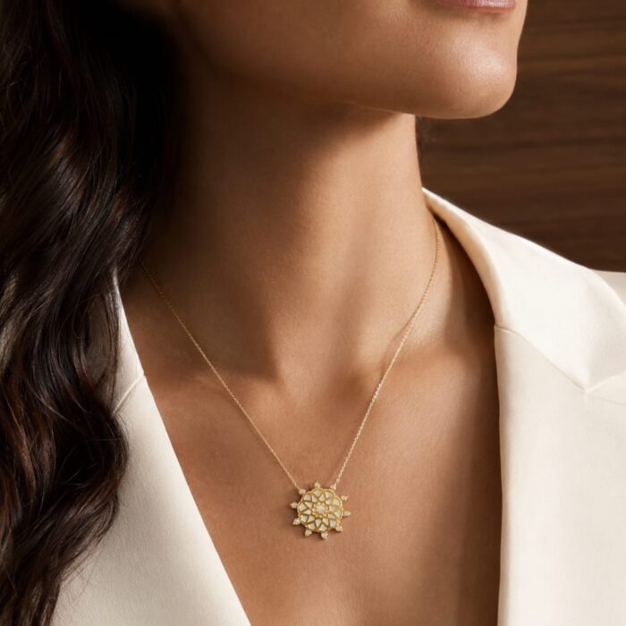 Classic Pendant and Chain with Mother of Pearl
