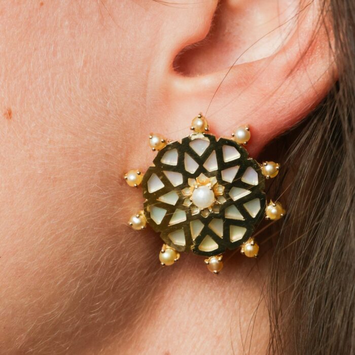 Special Studs with Pearl and Mother of Pearl